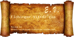 Eichinger Viktória névjegykártya